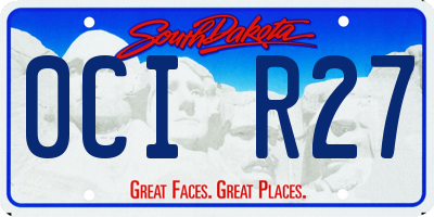 SD license plate 0CIR27