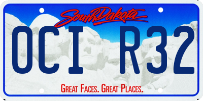 SD license plate 0CIR32