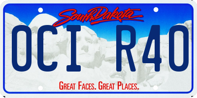 SD license plate 0CIR40