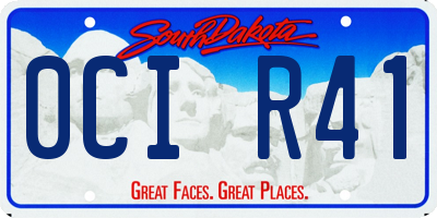 SD license plate 0CIR41