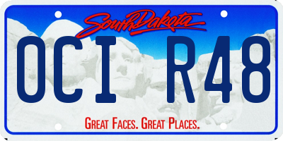SD license plate 0CIR48