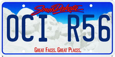 SD license plate 0CIR56