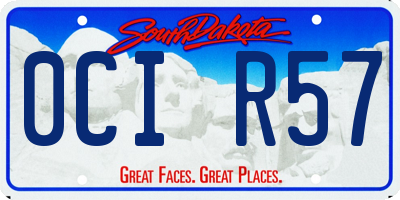 SD license plate 0CIR57