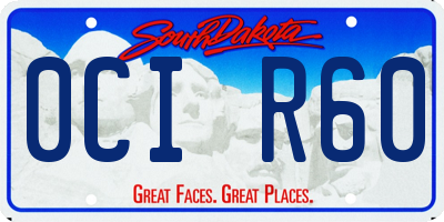 SD license plate 0CIR60