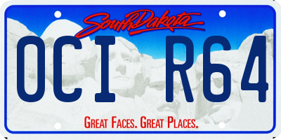 SD license plate 0CIR64