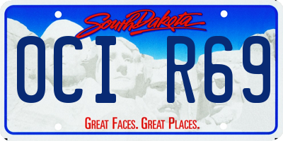 SD license plate 0CIR69