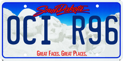 SD license plate 0CIR96