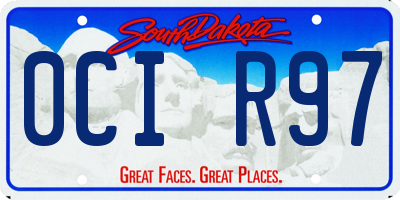 SD license plate 0CIR97