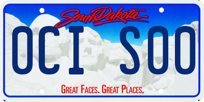 SD license plate 0CIS00