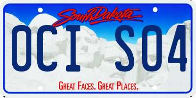 SD license plate 0CIS04