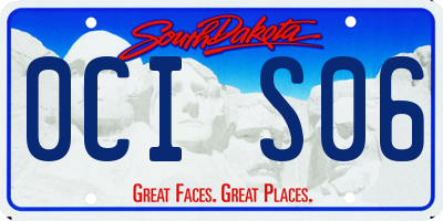 SD license plate 0CIS06