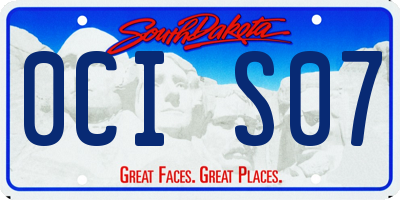 SD license plate 0CIS07