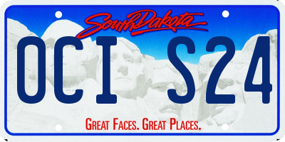 SD license plate 0CIS24