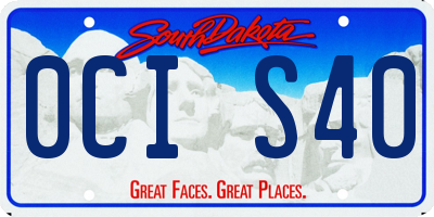 SD license plate 0CIS40