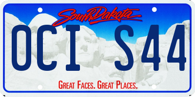 SD license plate 0CIS44
