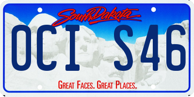 SD license plate 0CIS46
