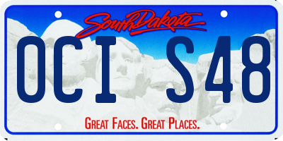 SD license plate 0CIS48