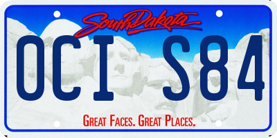 SD license plate 0CIS84