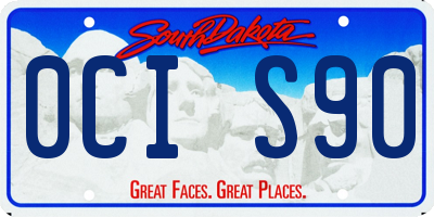 SD license plate 0CIS90