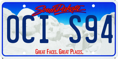 SD license plate 0CIS94