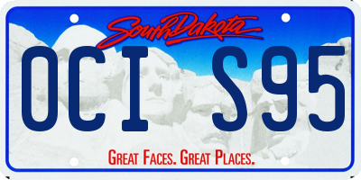SD license plate 0CIS95
