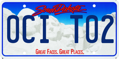 SD license plate 0CIT02