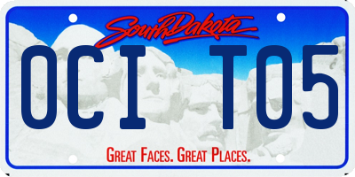 SD license plate 0CIT05