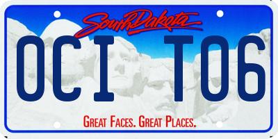 SD license plate 0CIT06