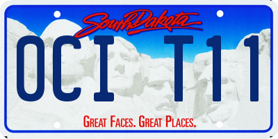 SD license plate 0CIT11