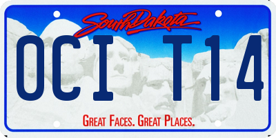 SD license plate 0CIT14