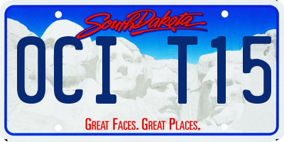 SD license plate 0CIT15