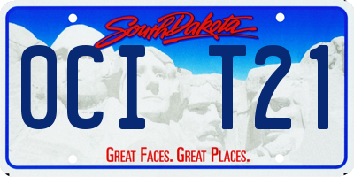 SD license plate 0CIT21