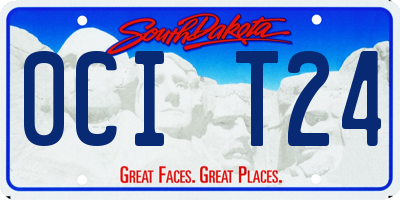 SD license plate 0CIT24