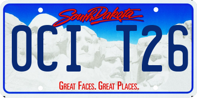 SD license plate 0CIT26