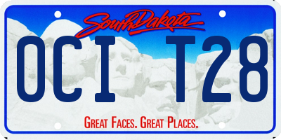 SD license plate 0CIT28