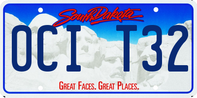 SD license plate 0CIT32