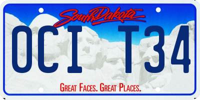 SD license plate 0CIT34