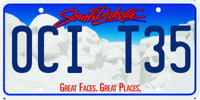SD license plate 0CIT35