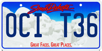 SD license plate 0CIT36
