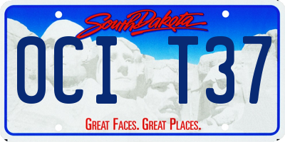 SD license plate 0CIT37