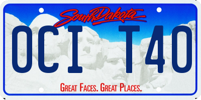 SD license plate 0CIT40