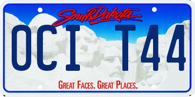 SD license plate 0CIT44