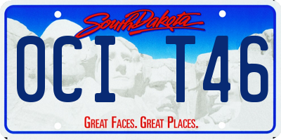 SD license plate 0CIT46