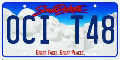 SD license plate 0CIT48