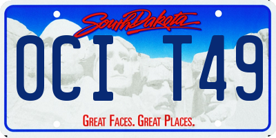 SD license plate 0CIT49