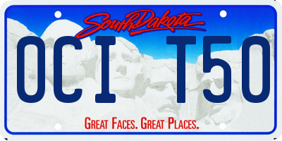 SD license plate 0CIT50