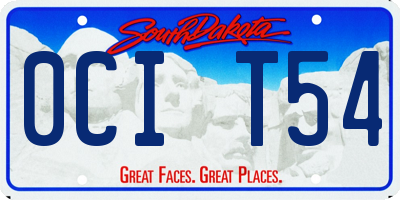 SD license plate 0CIT54