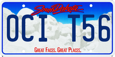 SD license plate 0CIT56
