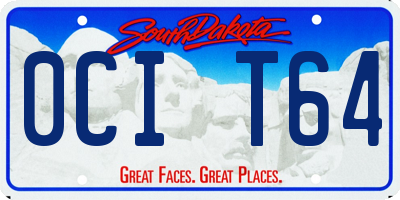 SD license plate 0CIT64