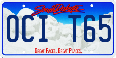 SD license plate 0CIT65